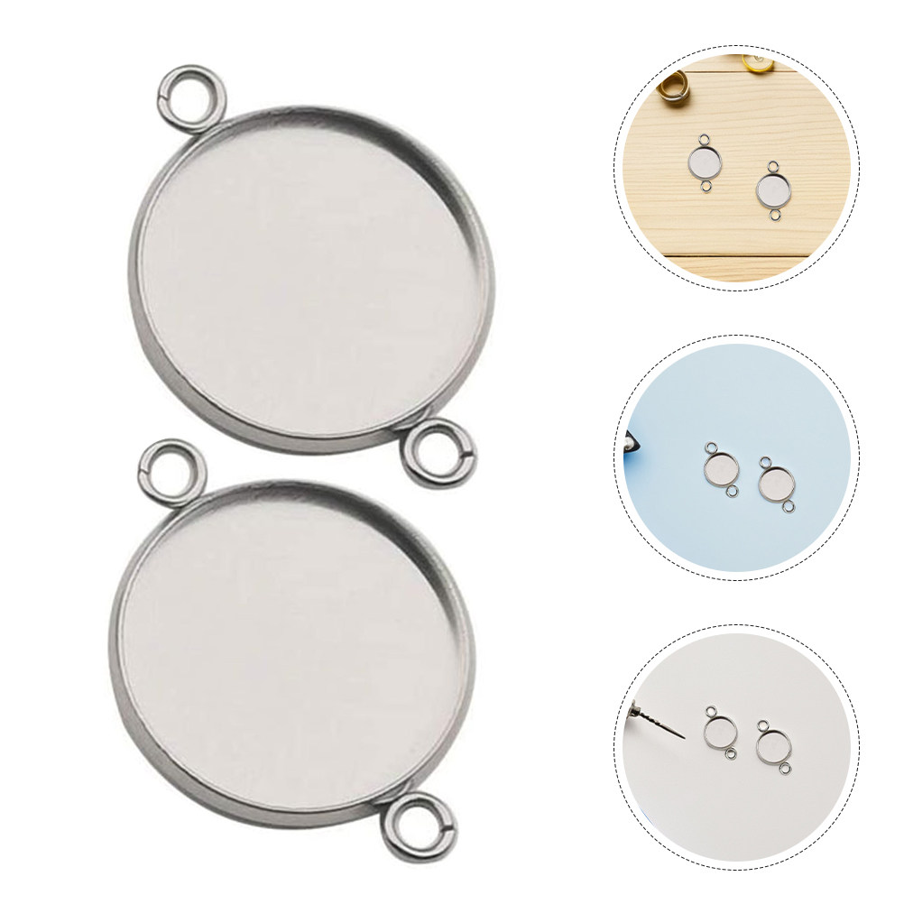 Bezels Set Pendant - 20 sztuk – okrągłe oprawki ze